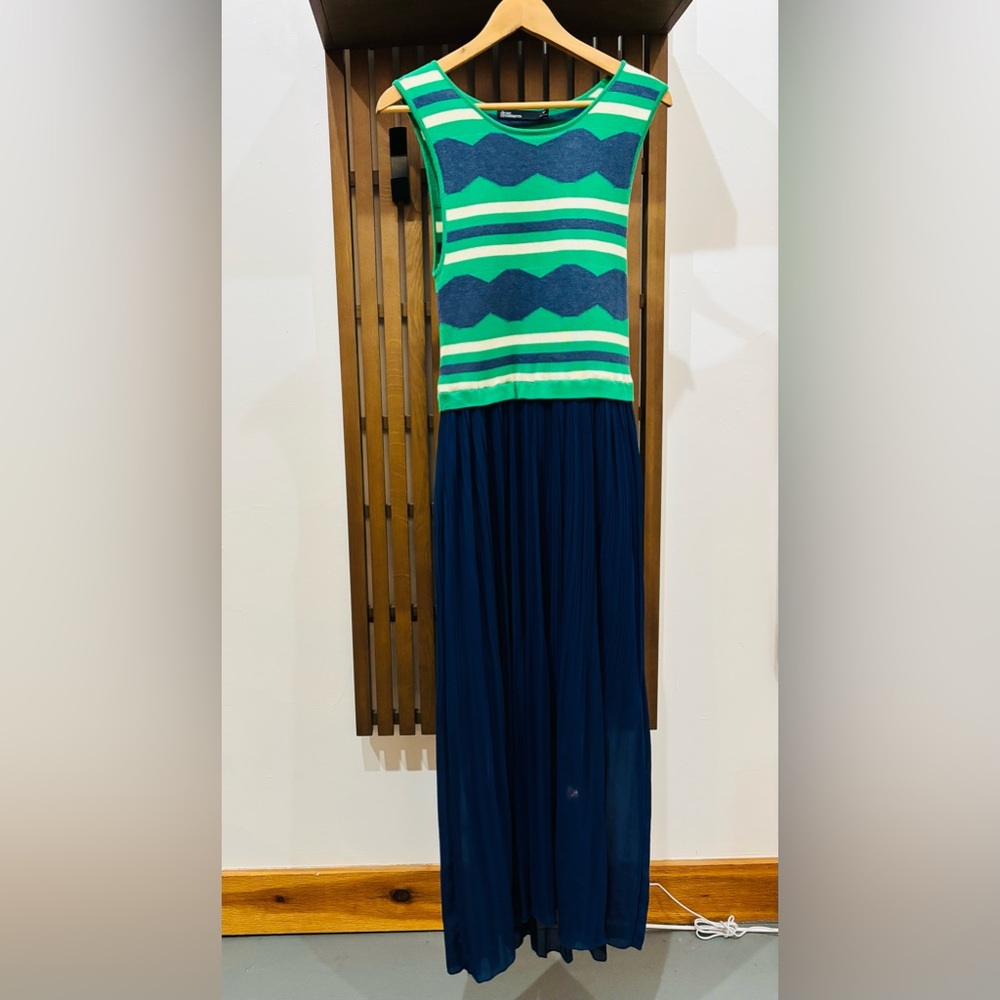 Anthropologie Dear Creatures Green and Blue Striped Dress